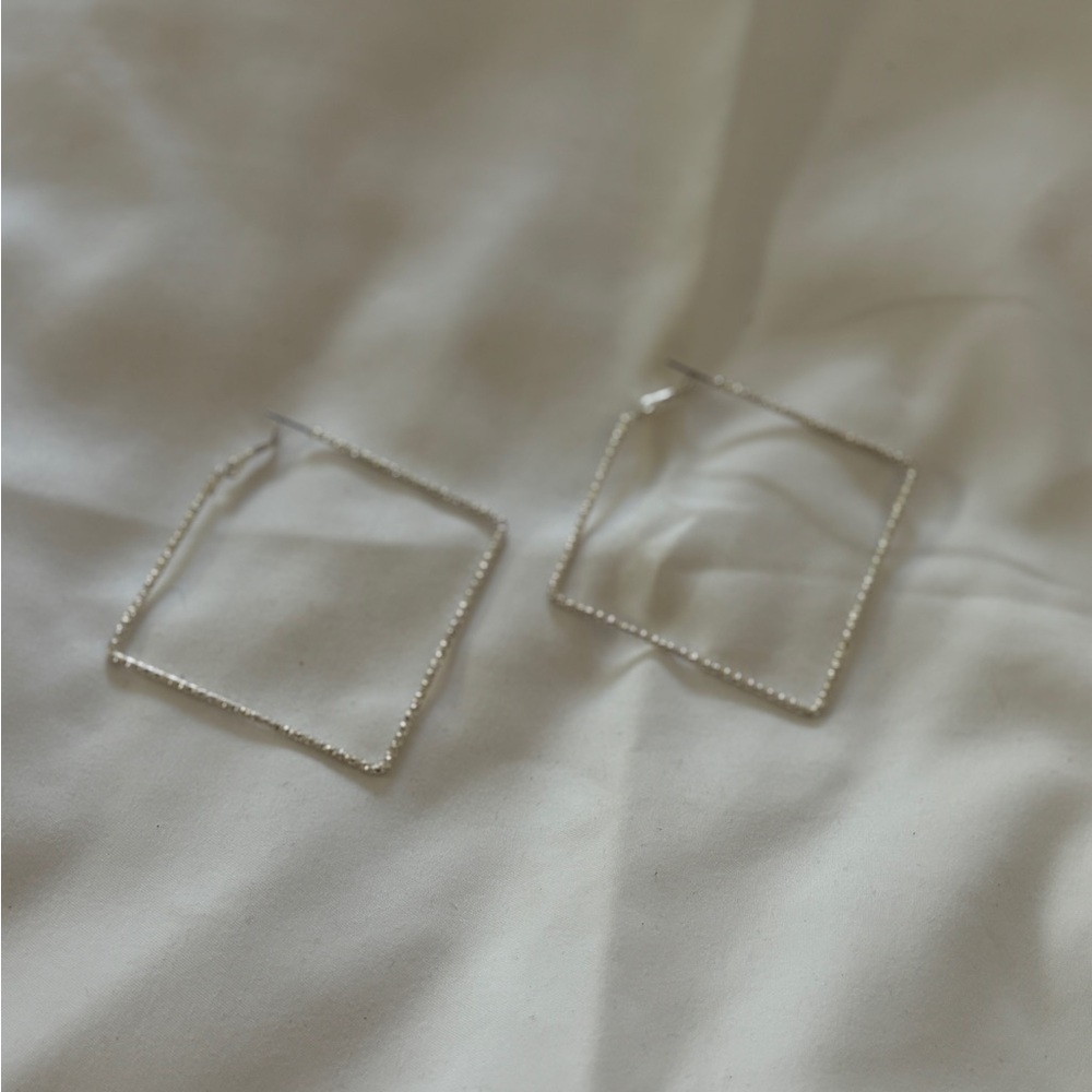 Large Square Hoop Earrings